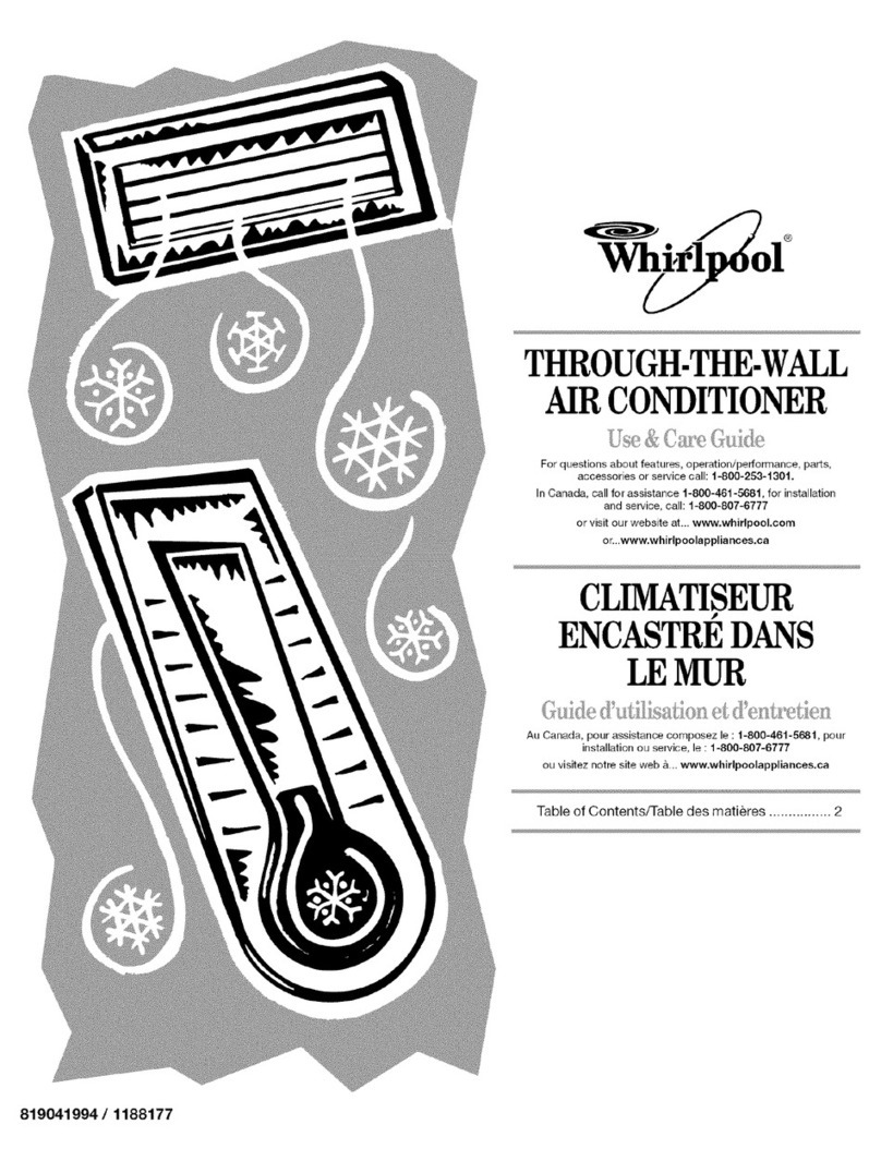 Whirlpool Through-The-Wall Air Conditioner User manual