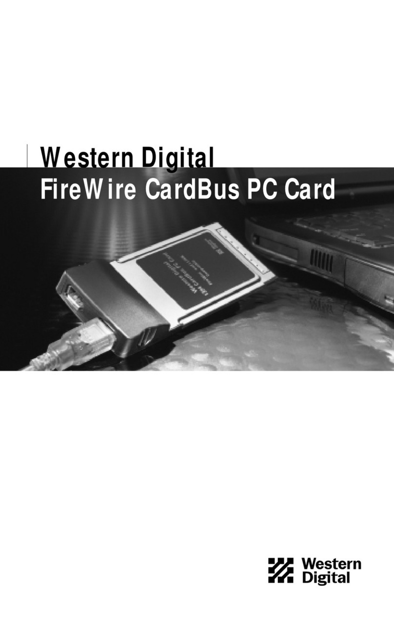 Western Digital FireWire CardBus PC Card User manual Western Digital FireWire CardBus PC Card User manual