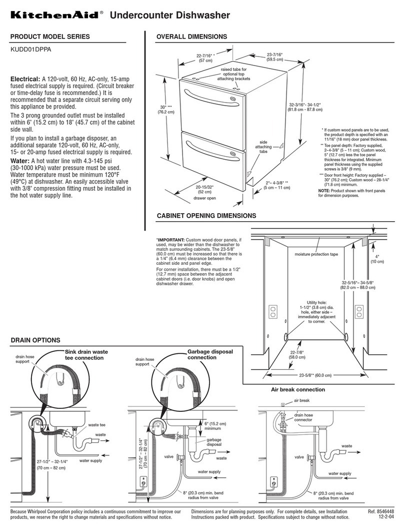 KitchenAid KUDD01DPPA User manual