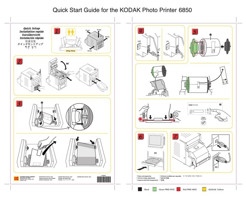 Kodak Photo Printer 6850 Specification sheet