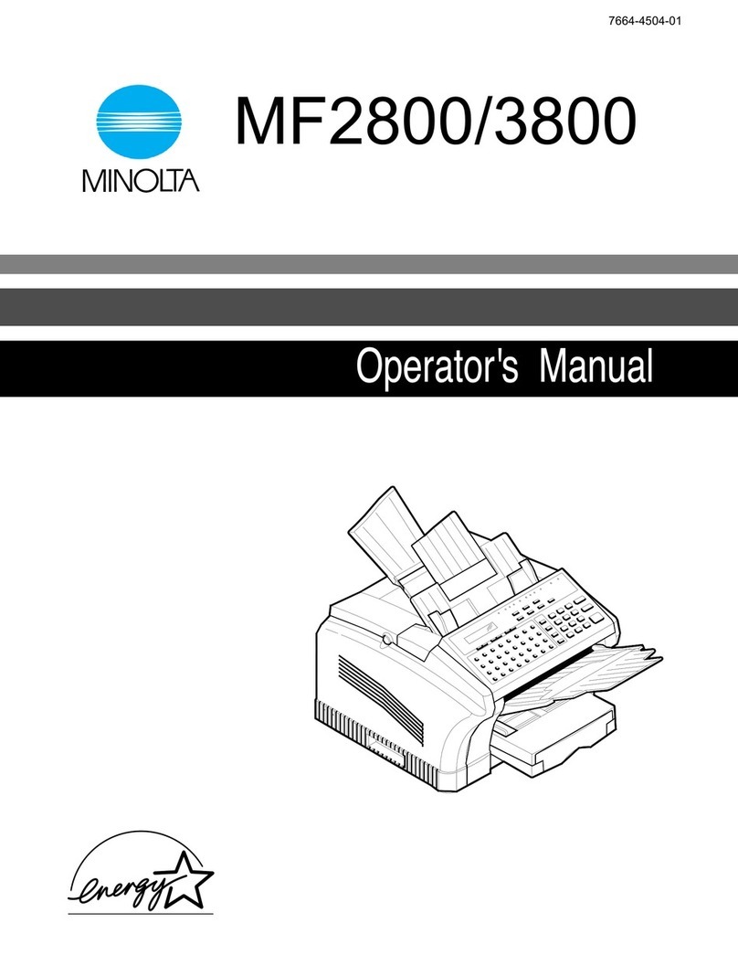 Minolta MF3800 Operator's manual