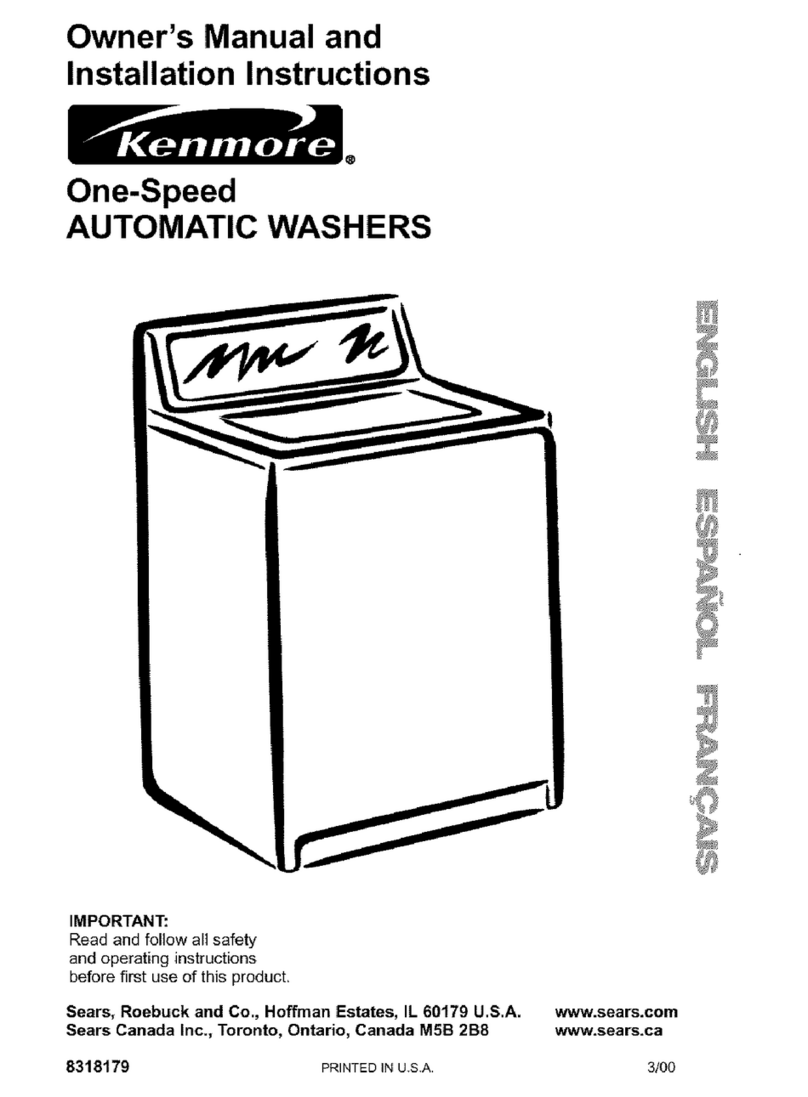 Kenmore Automatic Washers Operating instructions
