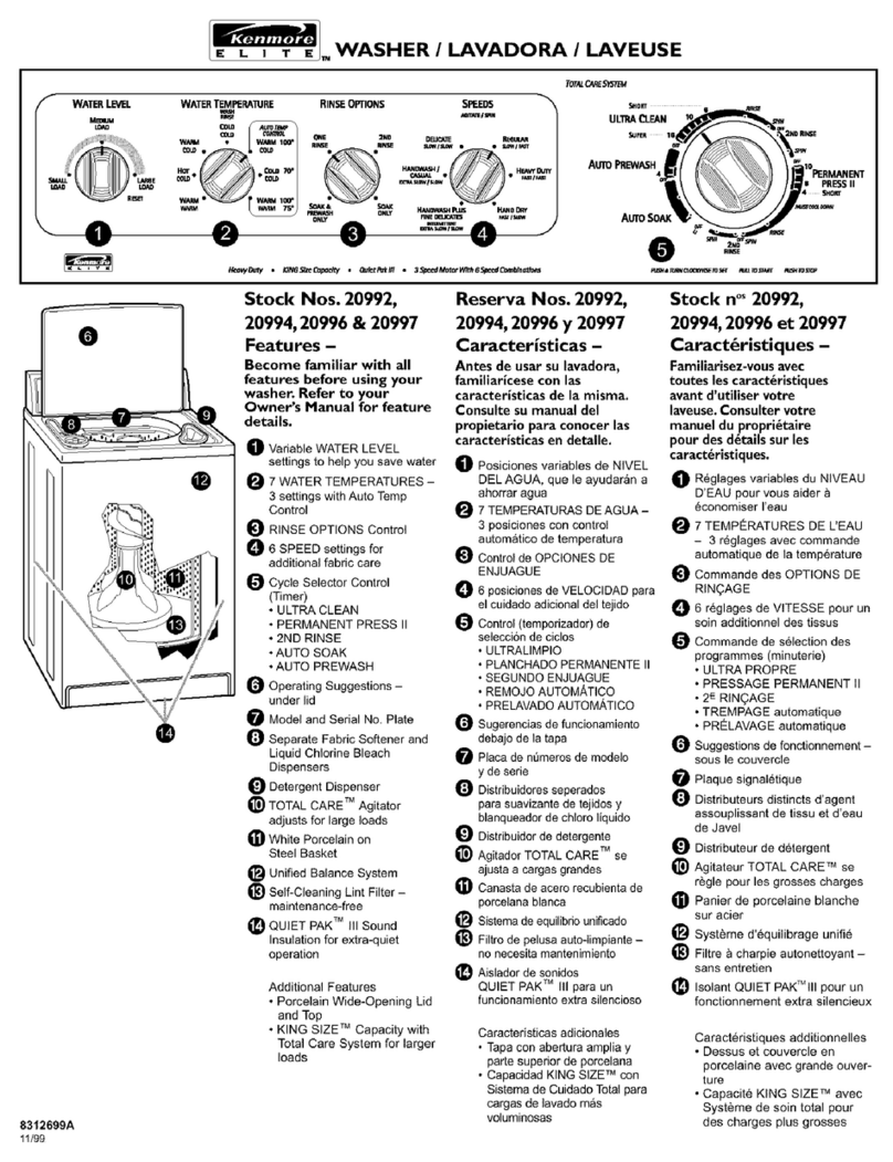 Kenmore 20992 user guide