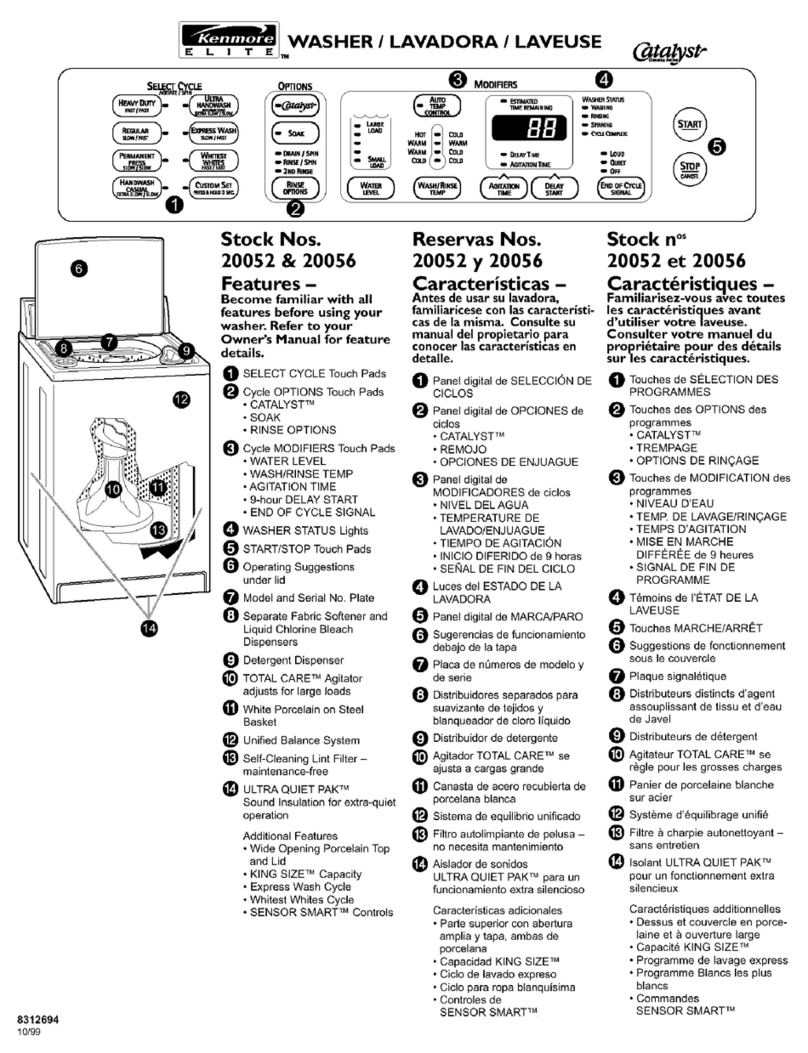 Kenmore Catalyst 20052 User manual