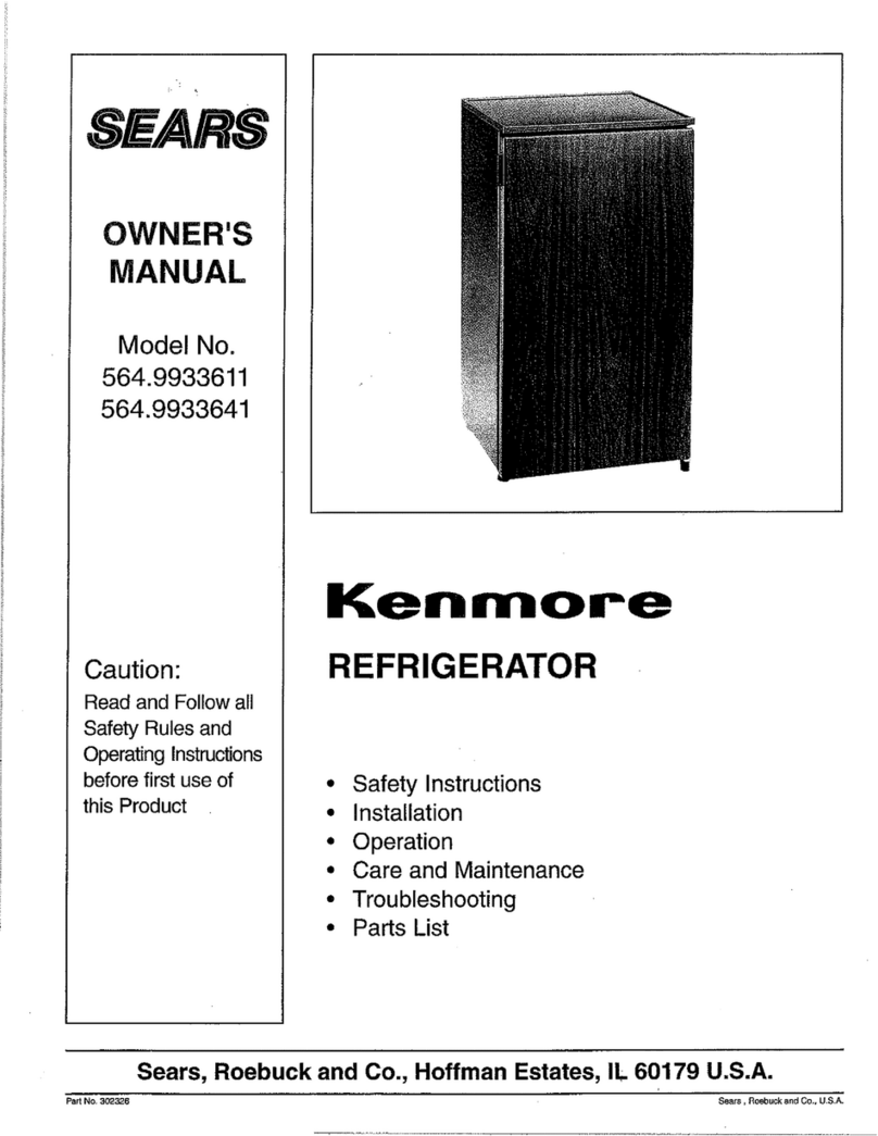 Kenmore 564.9933611 owner's manual