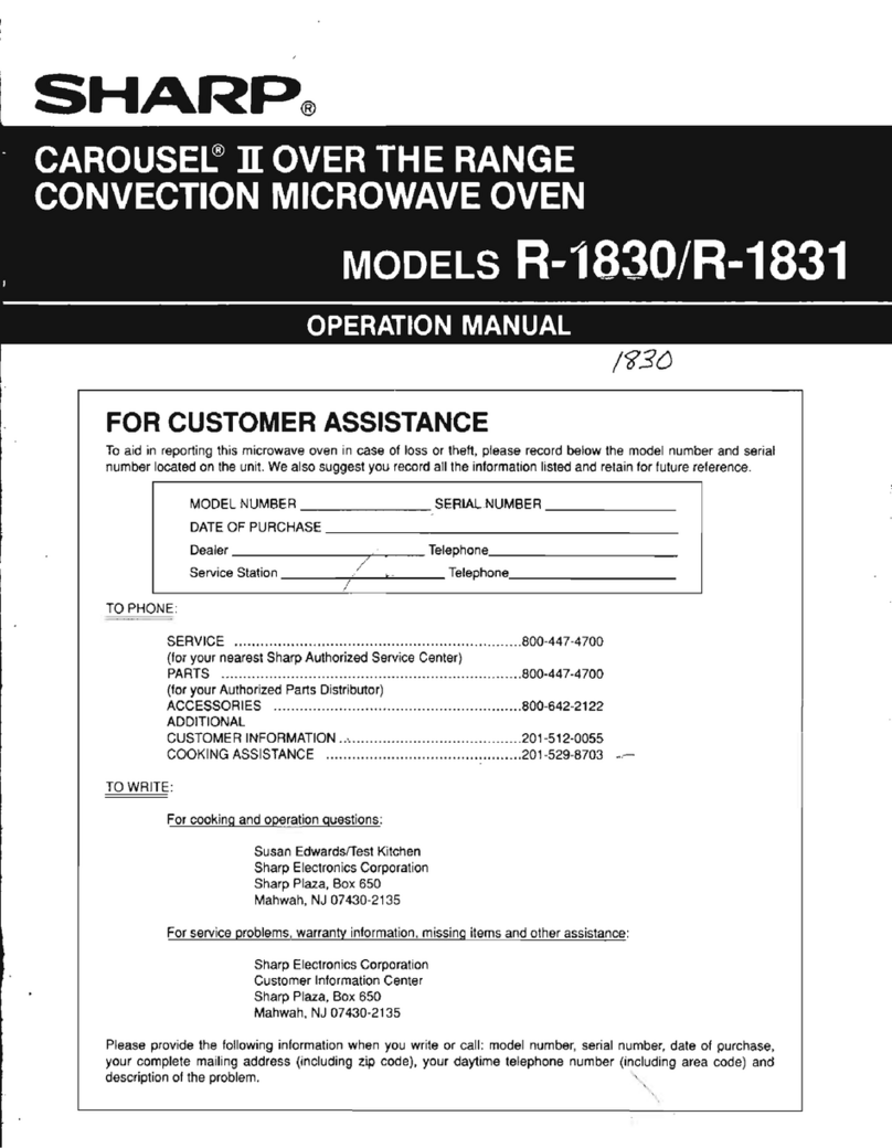 Sharp R-1831 User manual