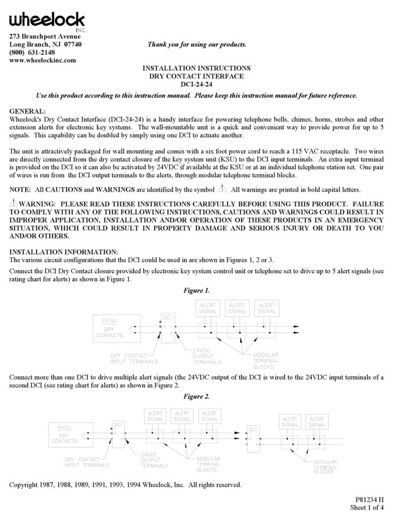 Wheelock DCI-24-24 installation instructions