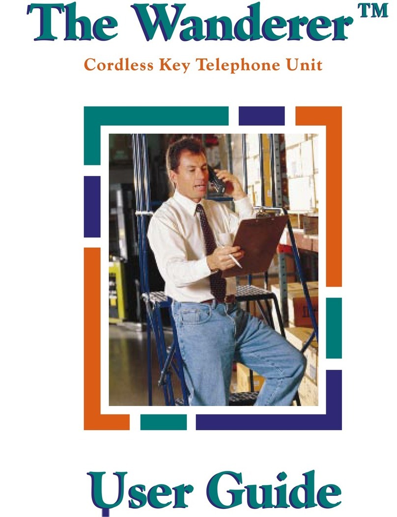 Vodavi Wanderer Cordless Key Telephone Unit user guide