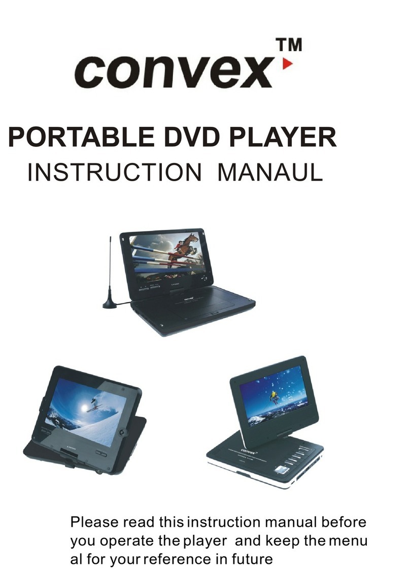 Convex PORTABLE DVD PLAYER instruction manual