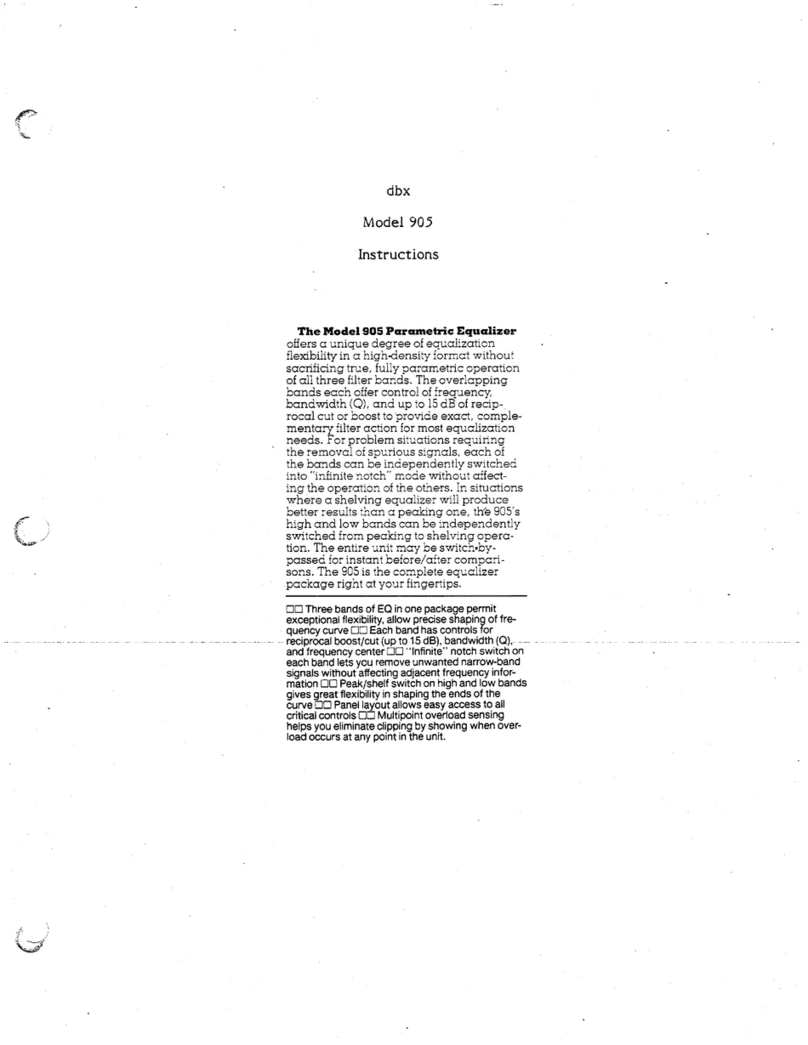 dbx 905 instructions