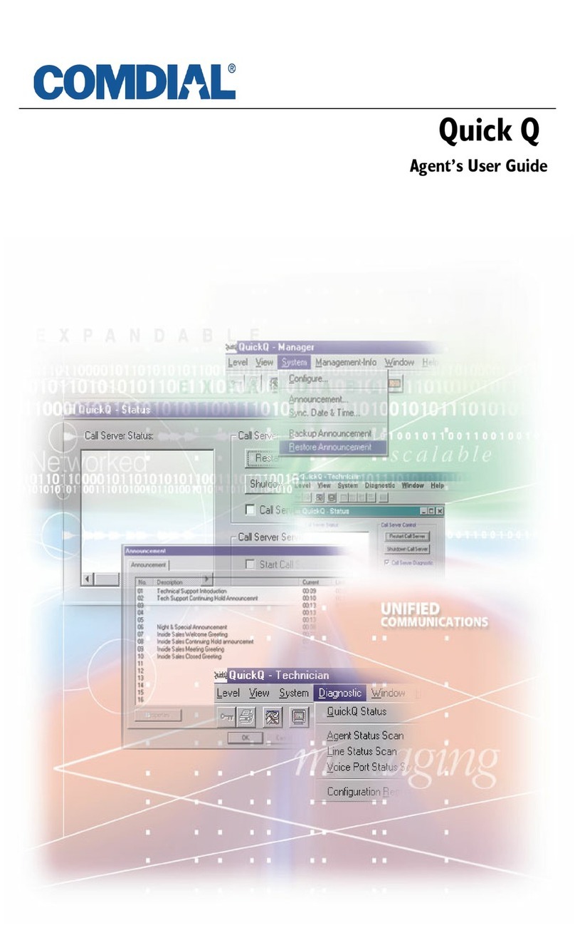 Comdial Quick Q User manual