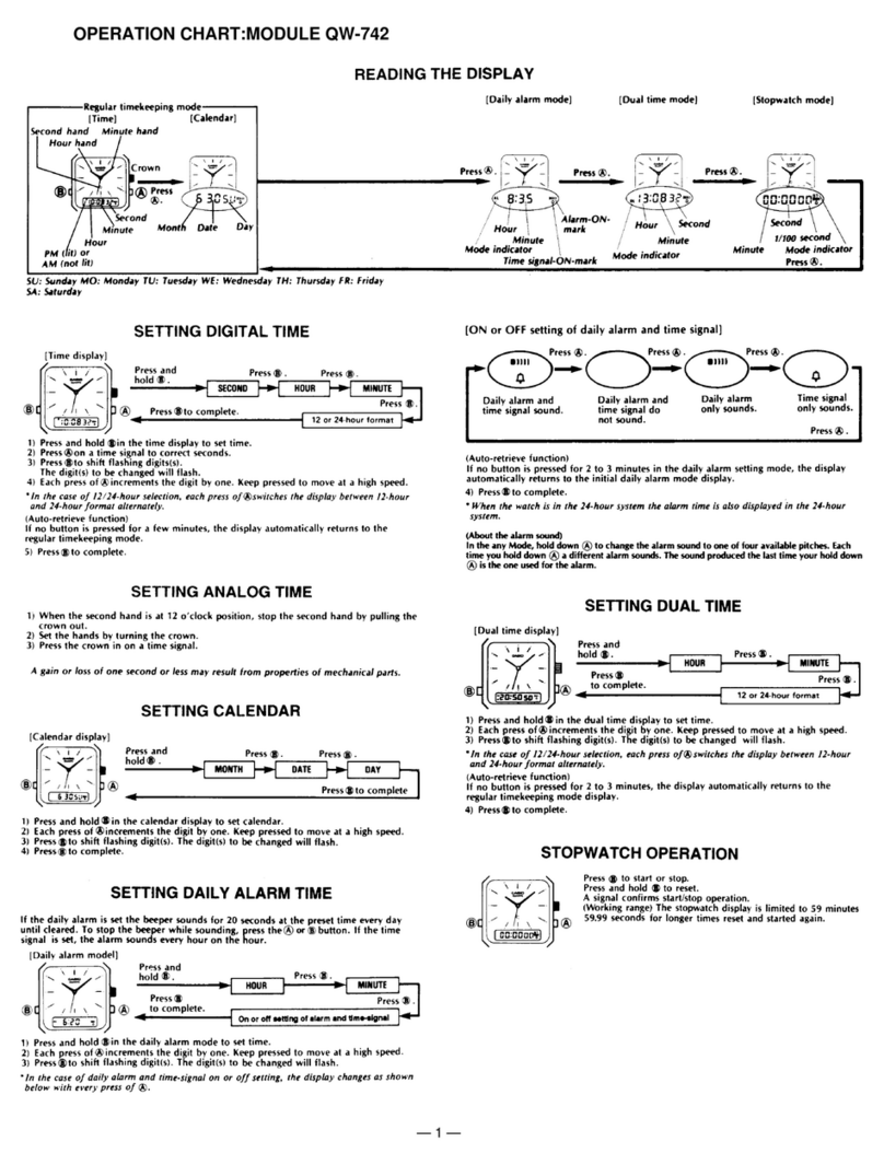 Casio QW-742 User manual Casio QW-742 User manual