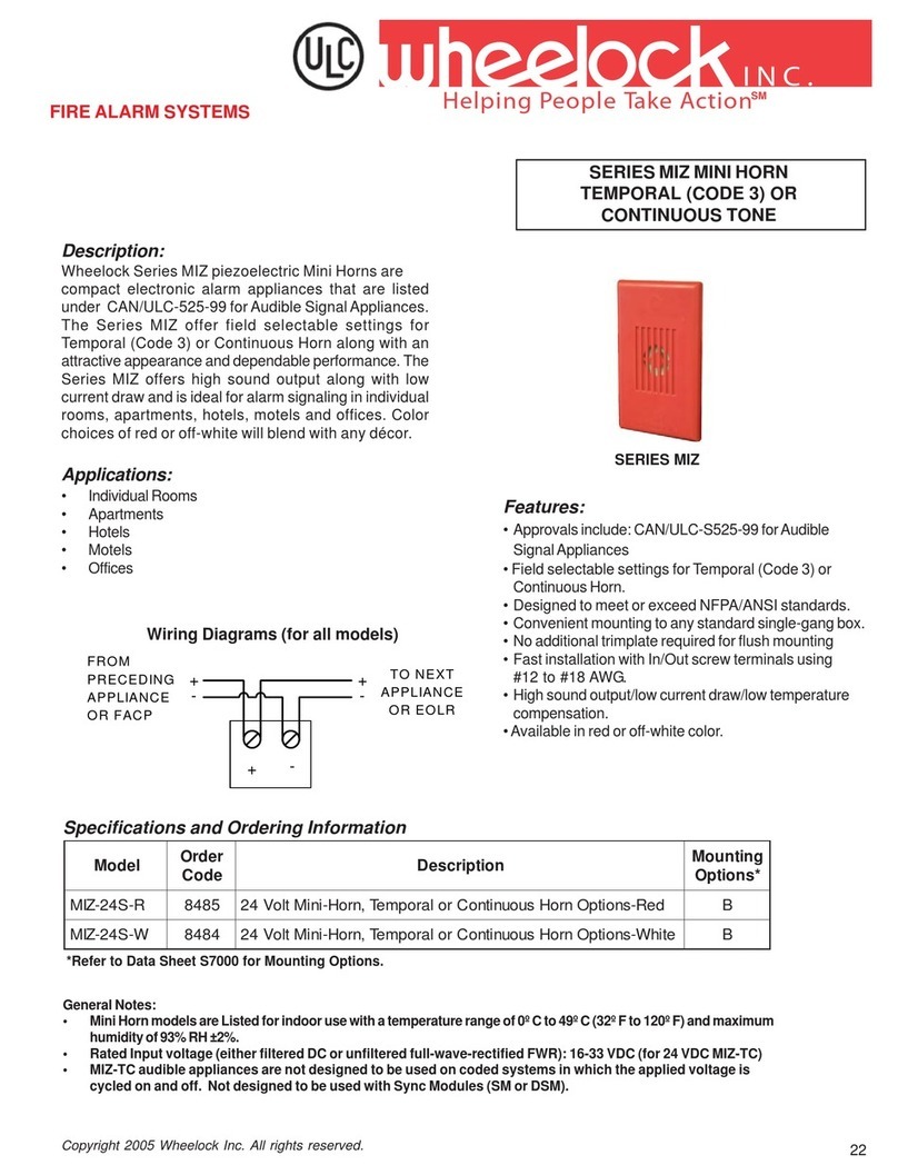 Wheelock MIZ-24S-R User manual Wheelock MIZ-24S-R User manual