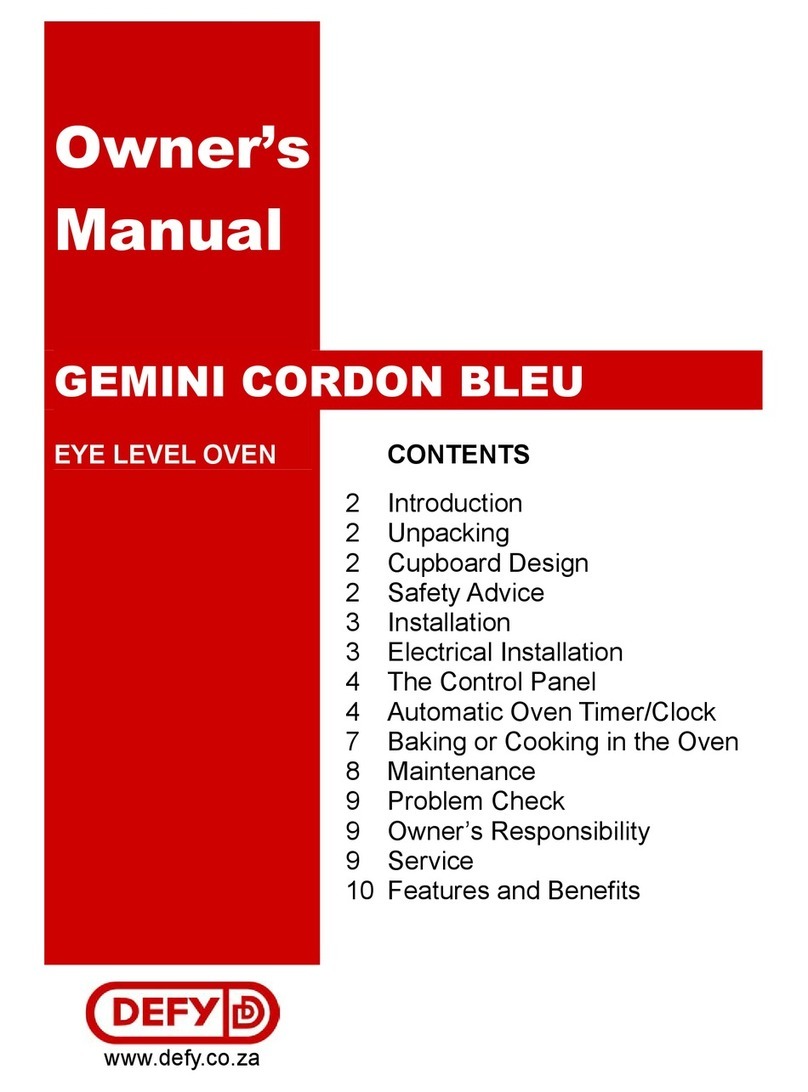 Defy GEMINI CORDON BLEU User manual