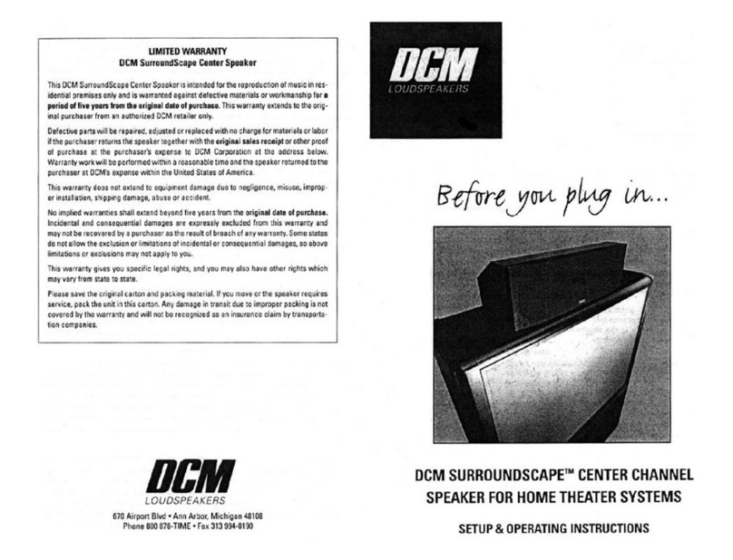 Dcm Surroundscape Operating instructions
