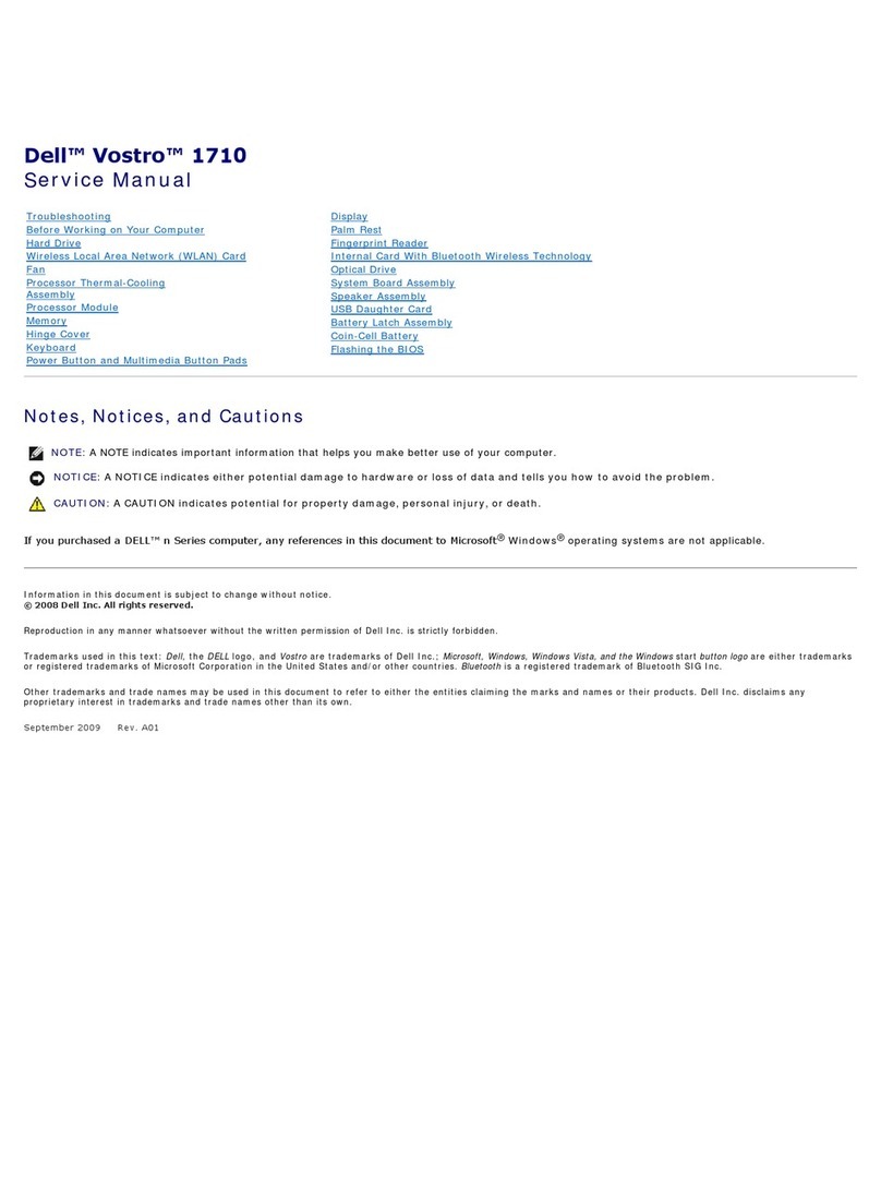 Dell Vostro 1710 Service manual
