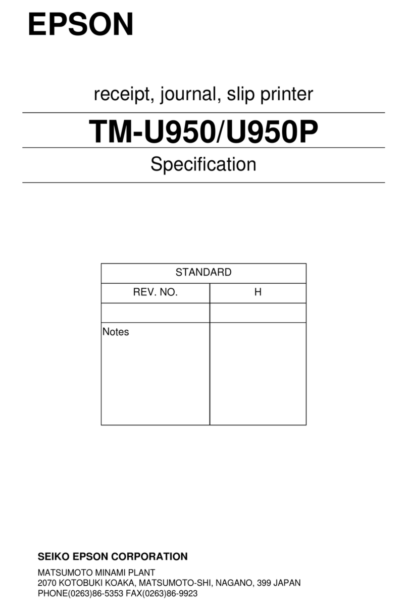 Epson TM-U950P - B/W Dot-matrix Printer User manual