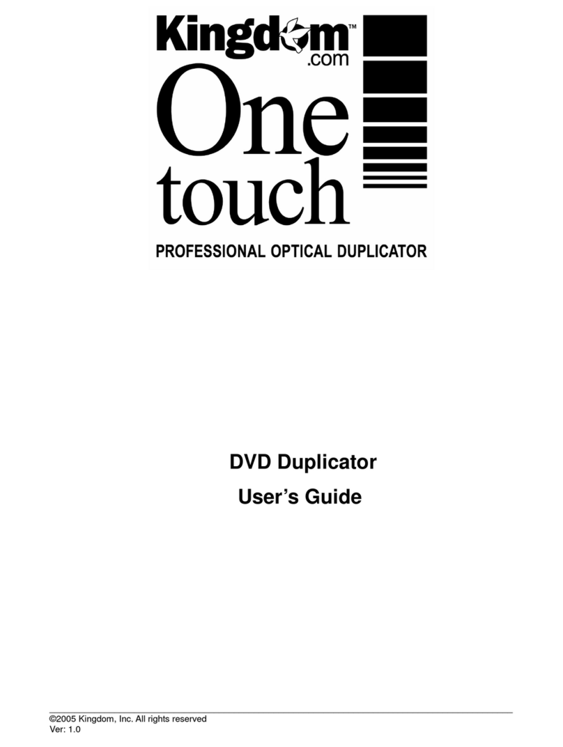 KINGDOM DVD Duplicator  - DVD Duplicator built-in 20X... user guide