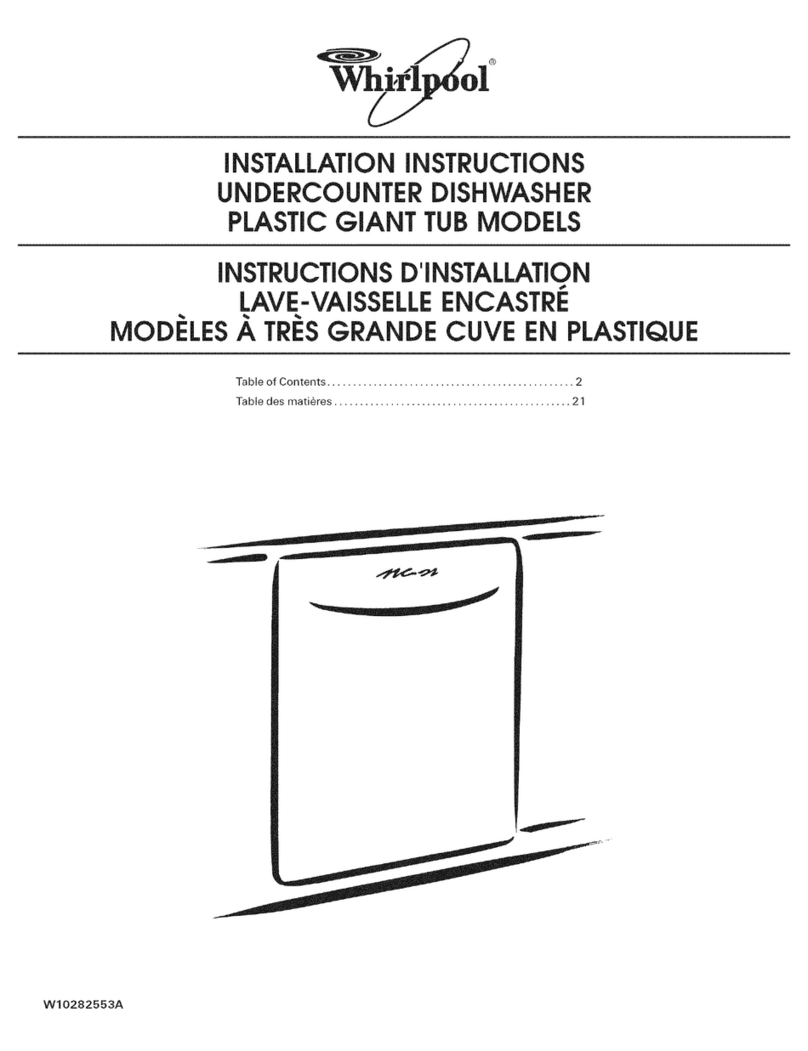 Whirlpool 24-Inch - Built-In Dishwasher (Color: Silver)... installation instructions