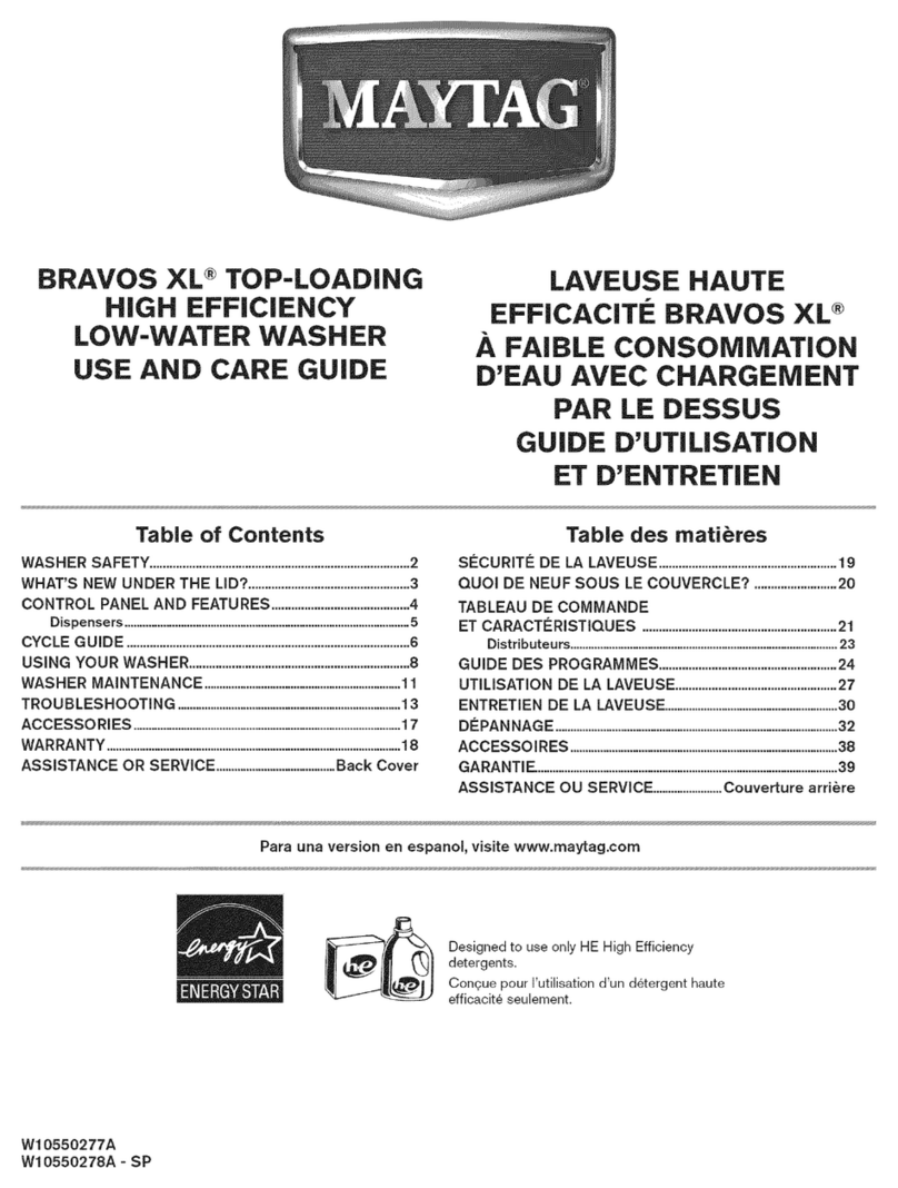 Maytag W10550277A User manual