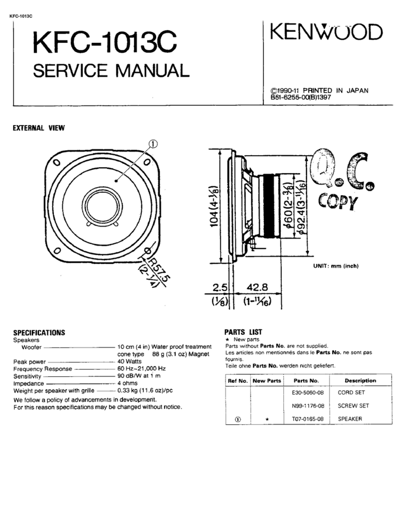 Kenwood KFC-1013C User manual Kenwood KFC-1013C User manual