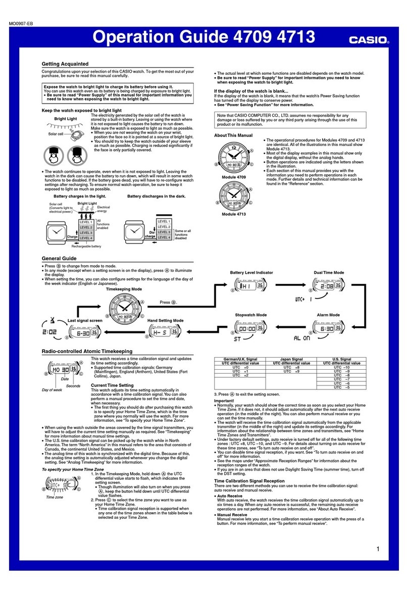 Casio 4709 User manual