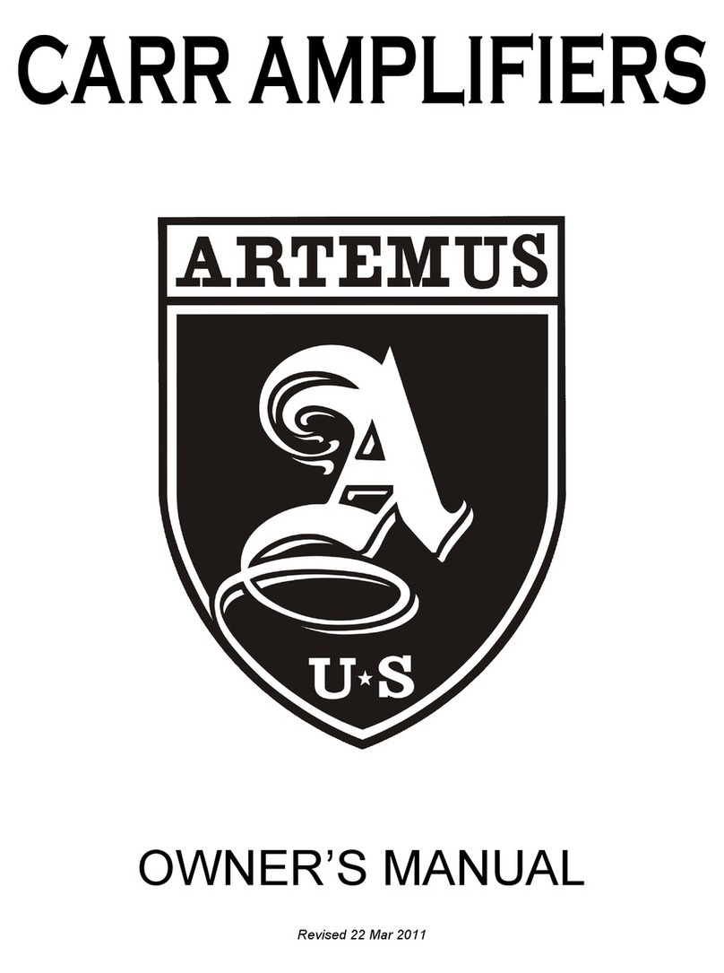 Carr Artemus Amp owner's manual