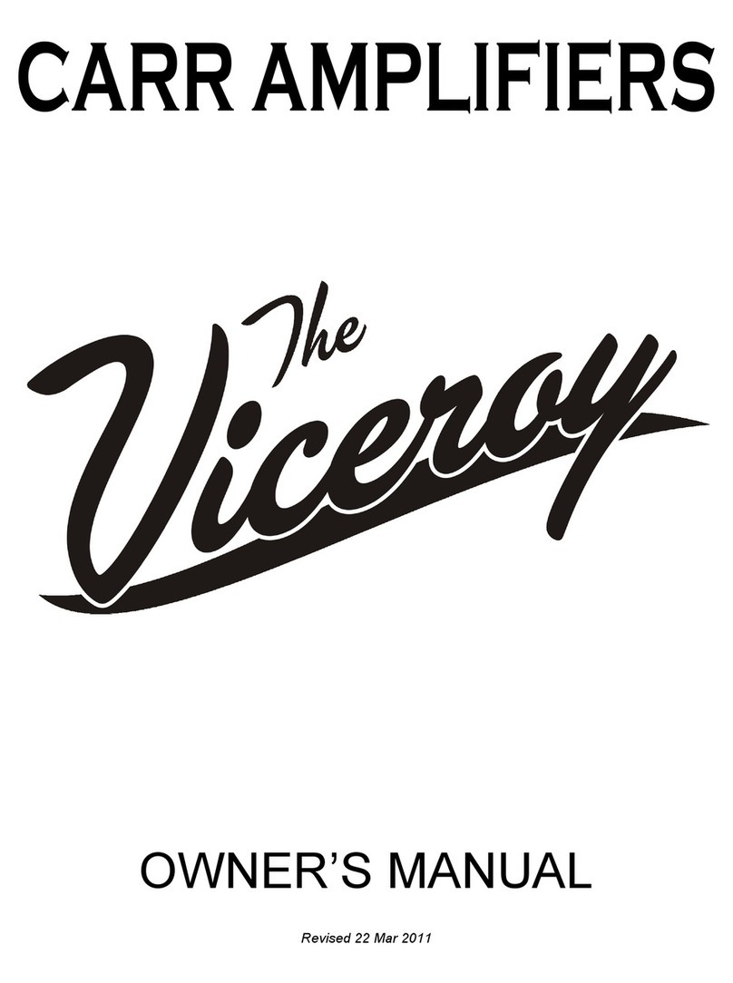 Carr The Viceroy Amp owner's manual