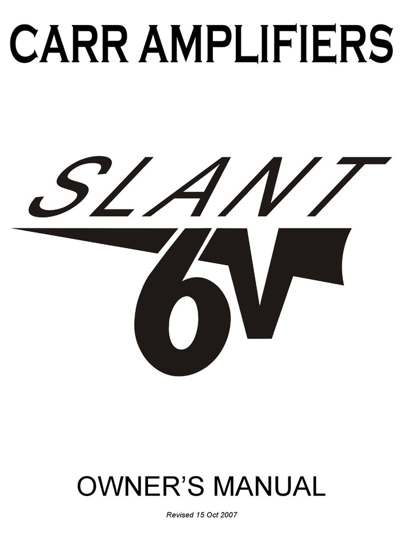 Carr Slant 6V Amp owner's manual