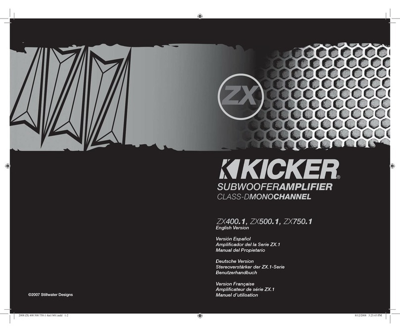 Kicker ZX400.1 User manual