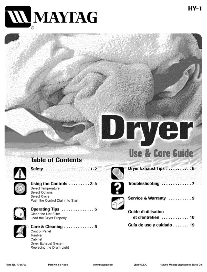Maytag HY-1 53-4350 User manual