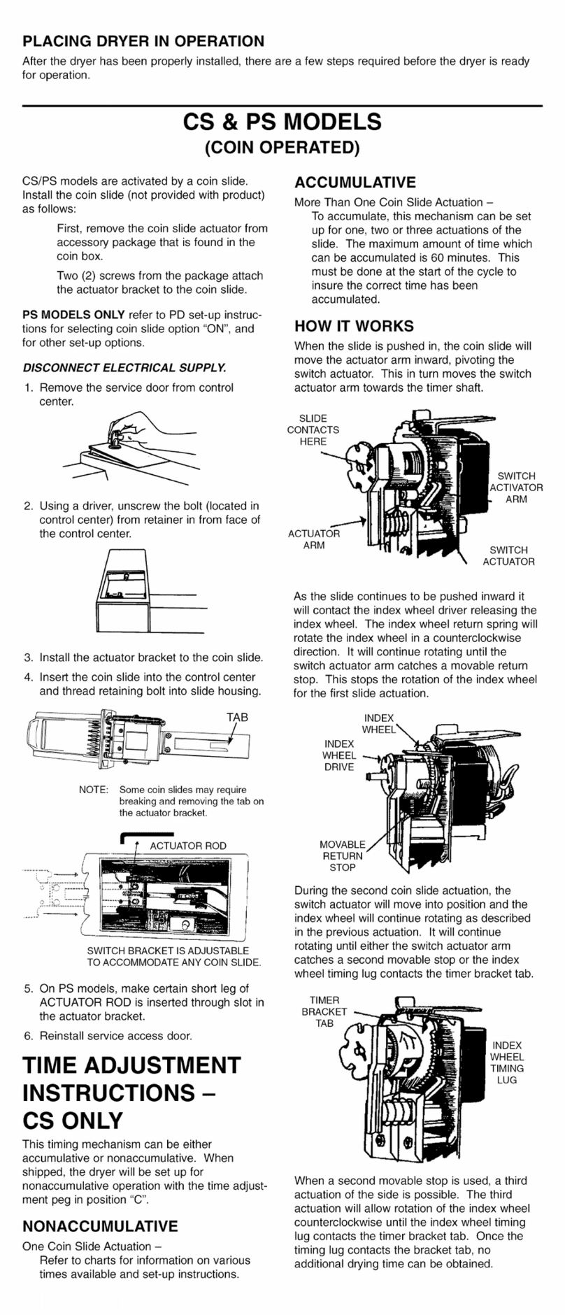Maytag CS operating instructions