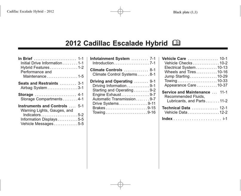 Cadillac 2012 Escalade Hybrid User manual