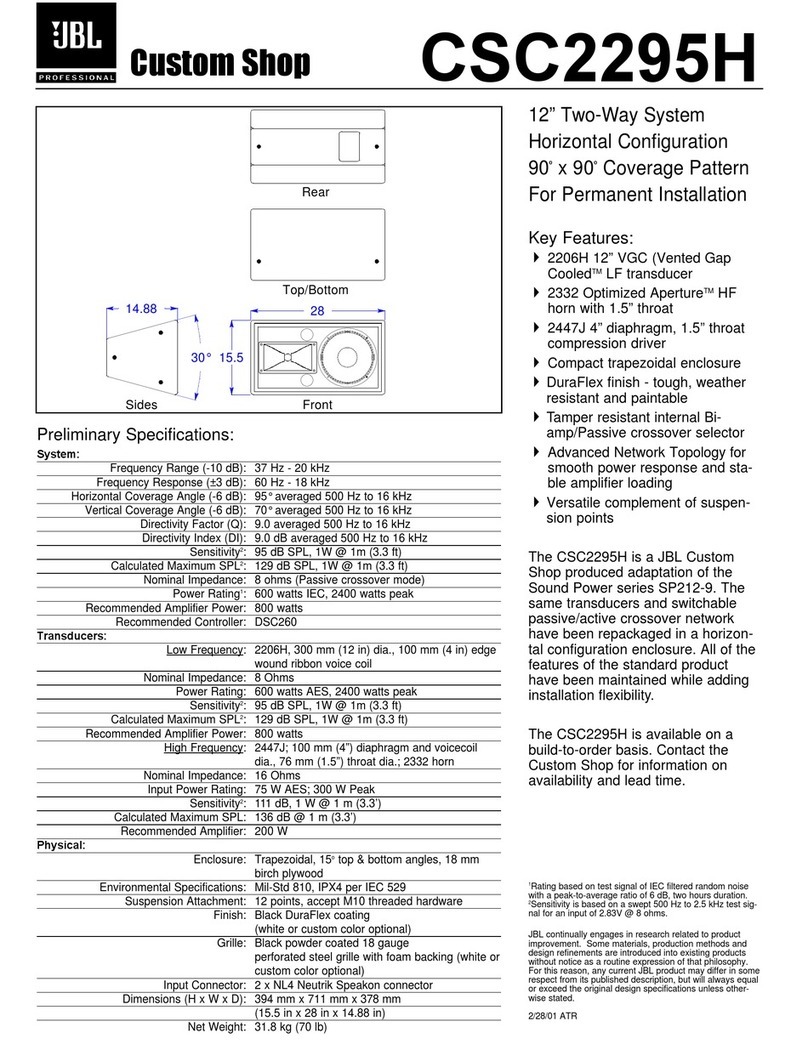 JBL Custom Shop CSC2295H specification