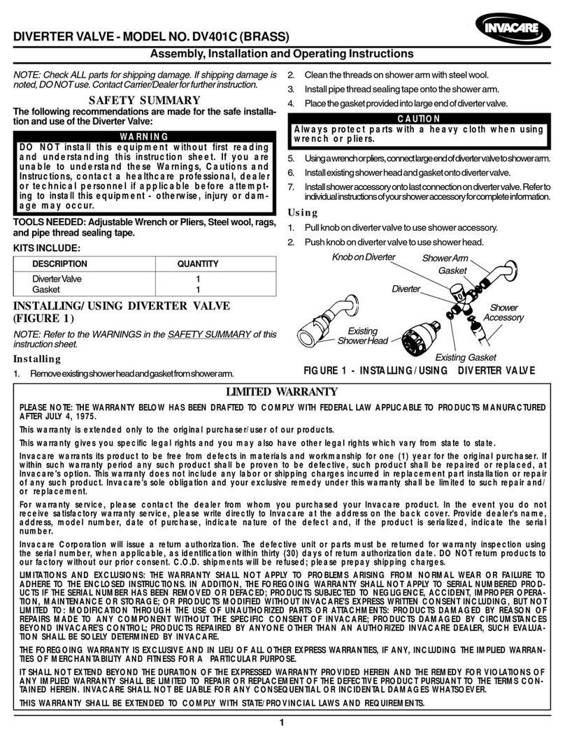 Invacare DV401C (BRASS) Assembly instructions