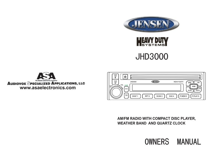 Jensen JHD3000 User manual