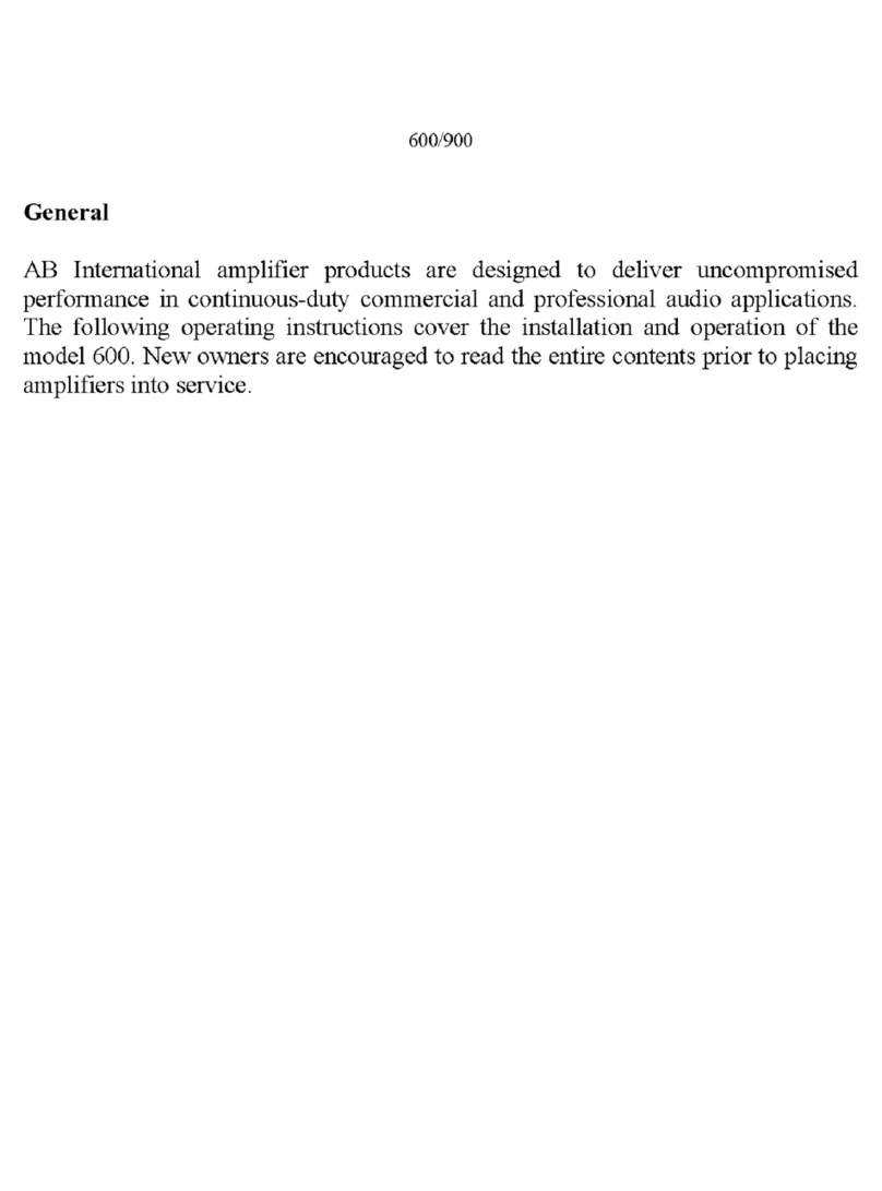 AB Amps 900 User manual AB Amps 900 User manual