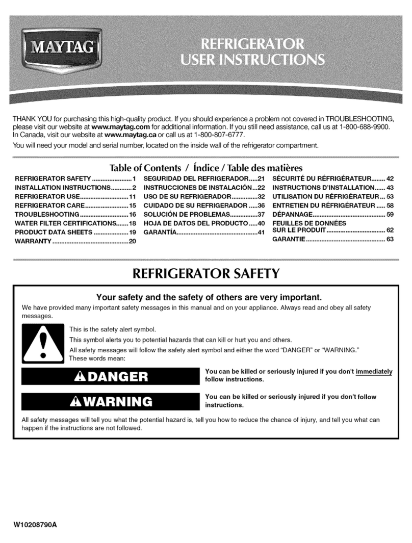 Maytag W10208790A User manual