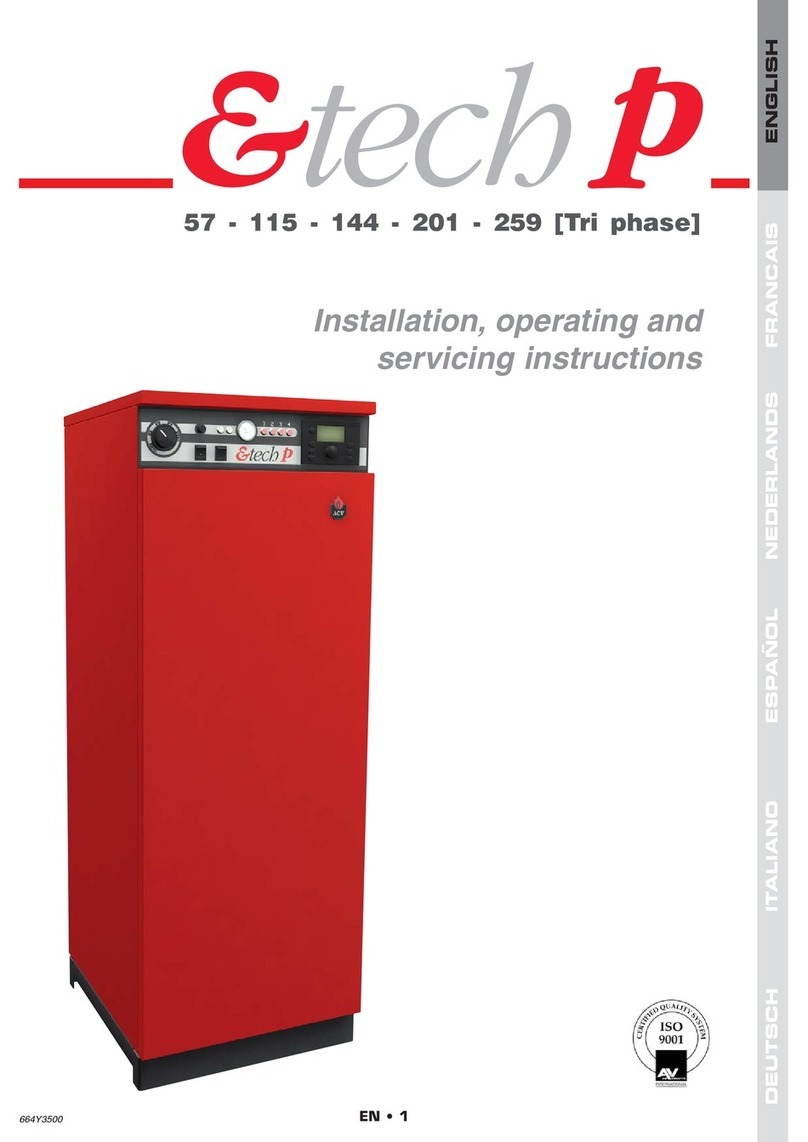 ACV E-tech P 201 Installation & service instructions