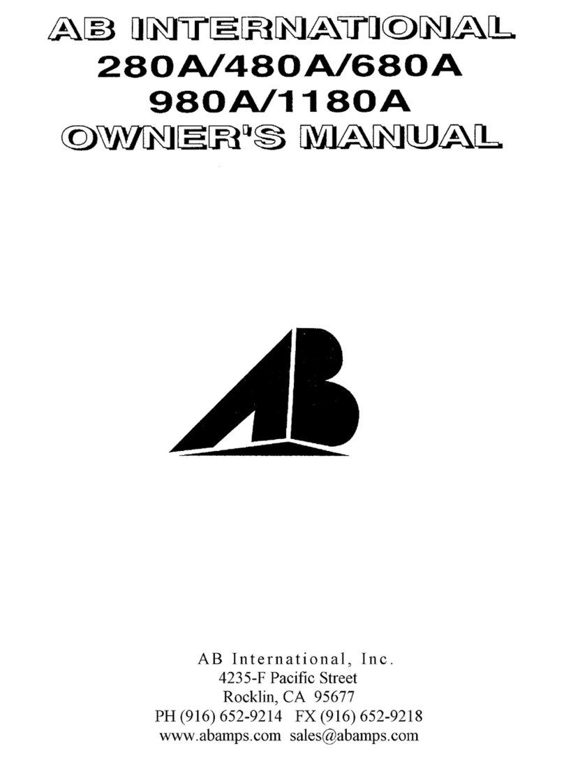 AB Amps 680A User manual AB Amps 680A User manual