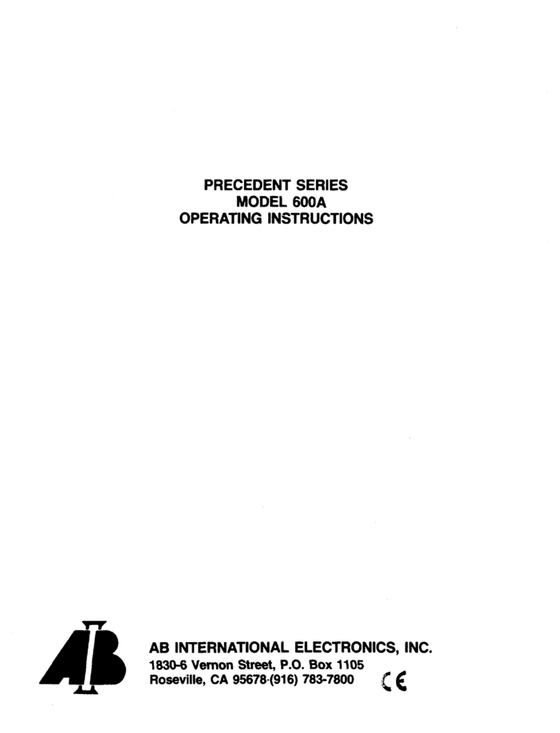 AB Amps Precedent 600A User manual AB Amps Precedent 600A User manual