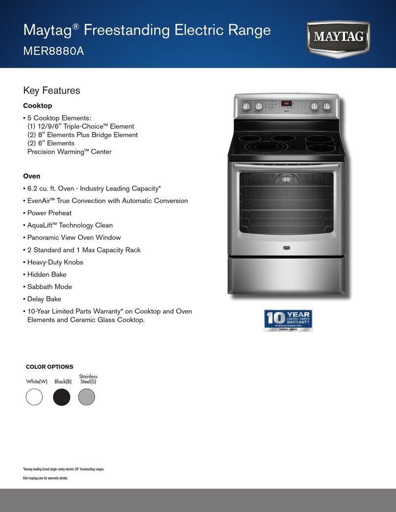Maytag MER8880a User manual