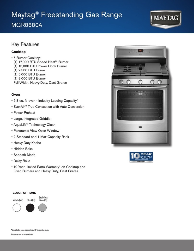 Maytag MGR8880a User manual