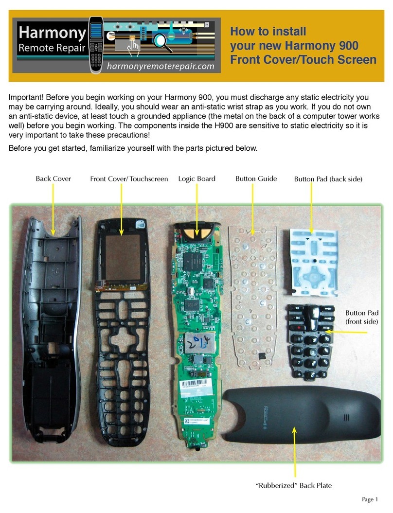 Harmony 900 install guide