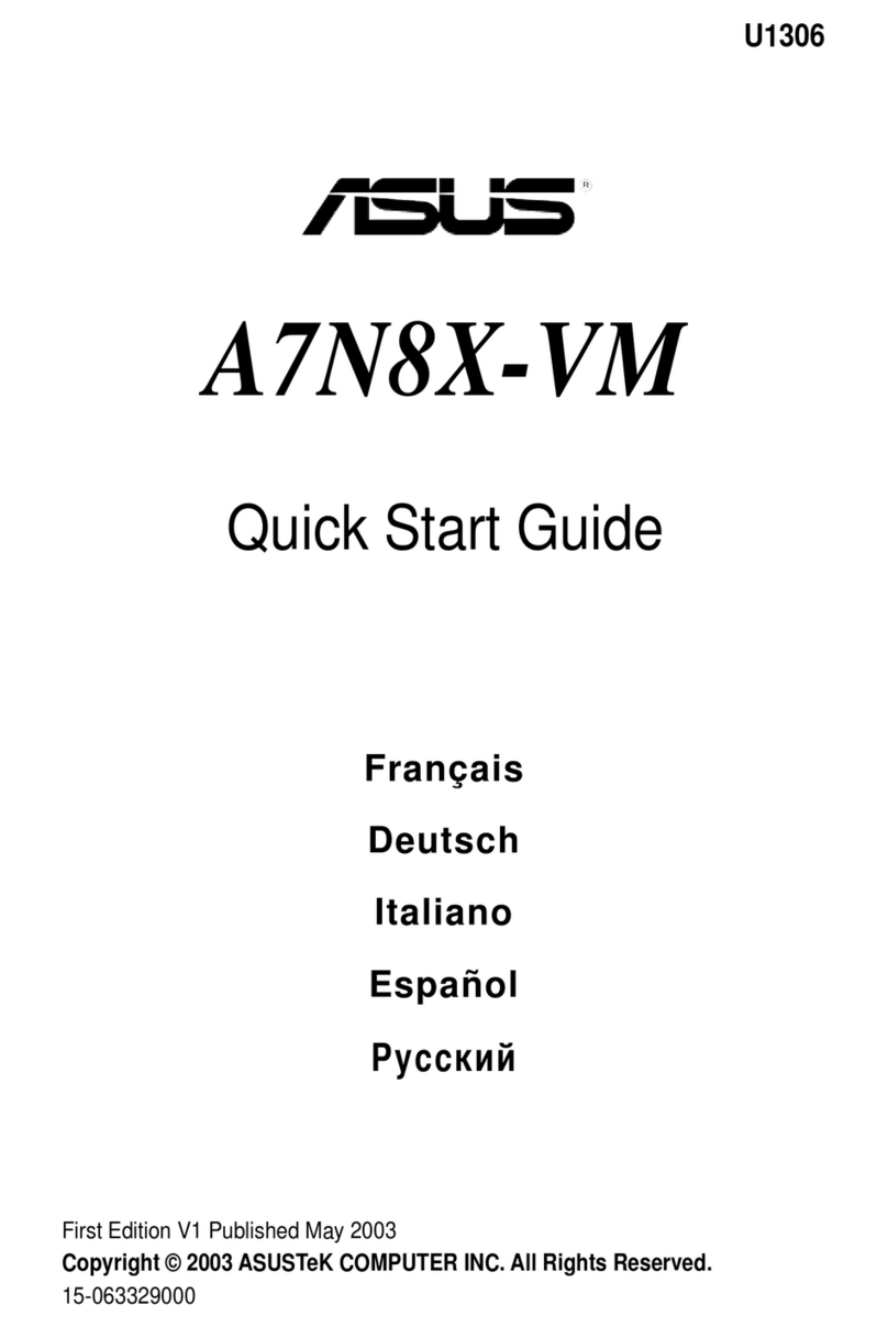 Asus Motherboard A7N8X-VM Guide de démarrage rapide
