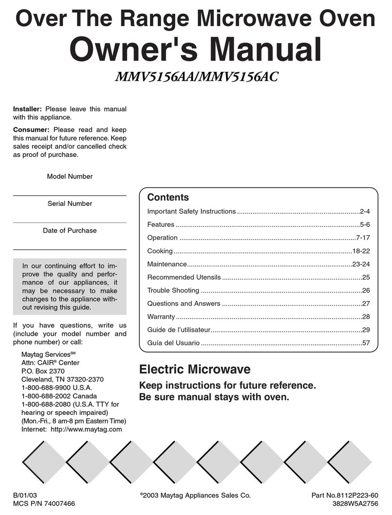 Maytag MMV5156AA User manual