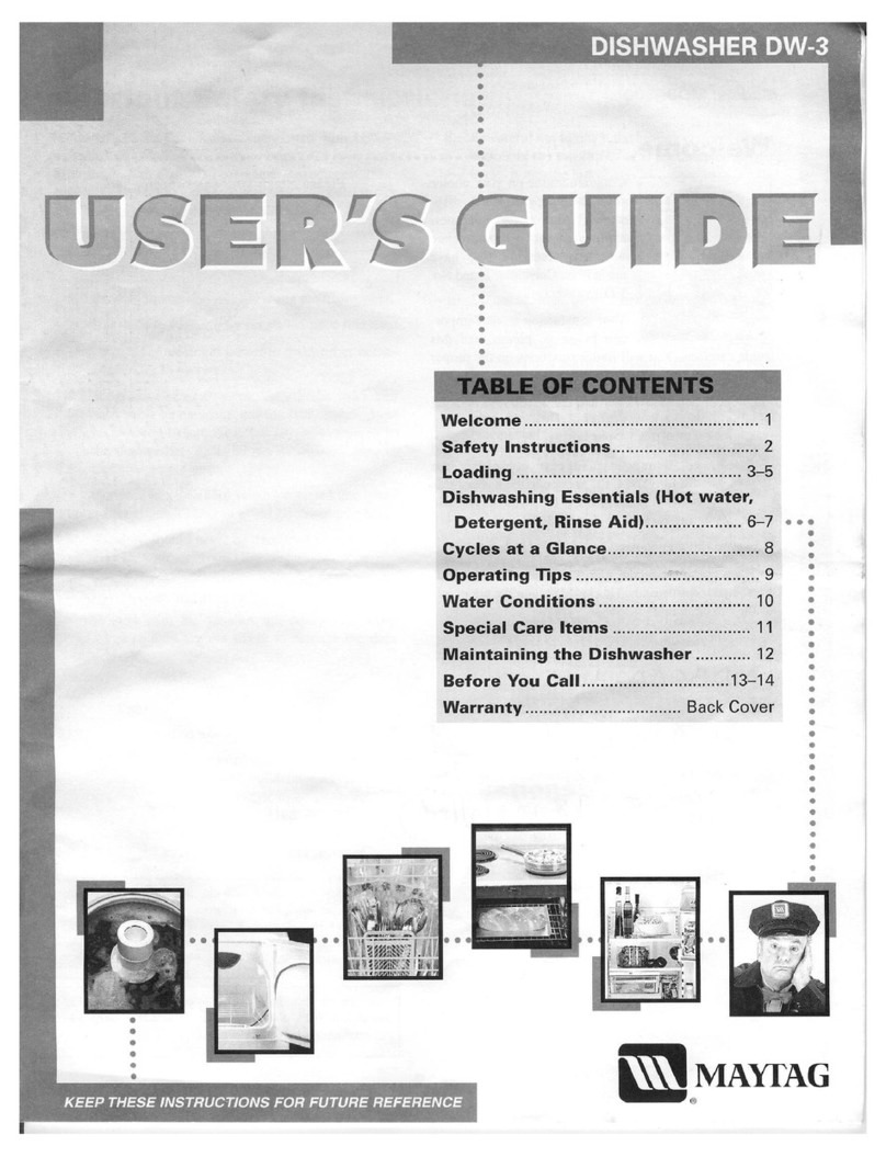 Maytag DW-3 User manual Maytag DW-3 User manual