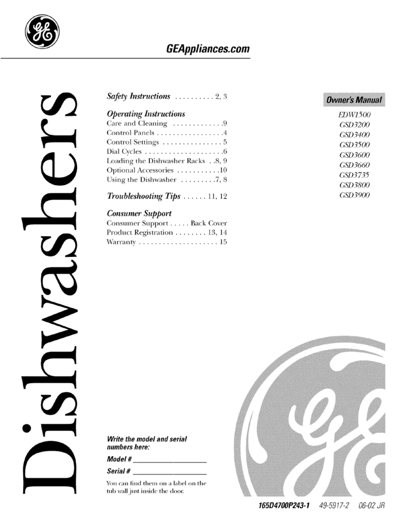 GE GSD3400G20BB User manual GE GSD3400G20BB User manual