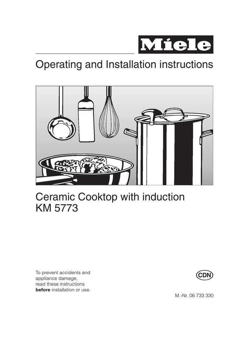 Miele KM 5773 Specification sheet