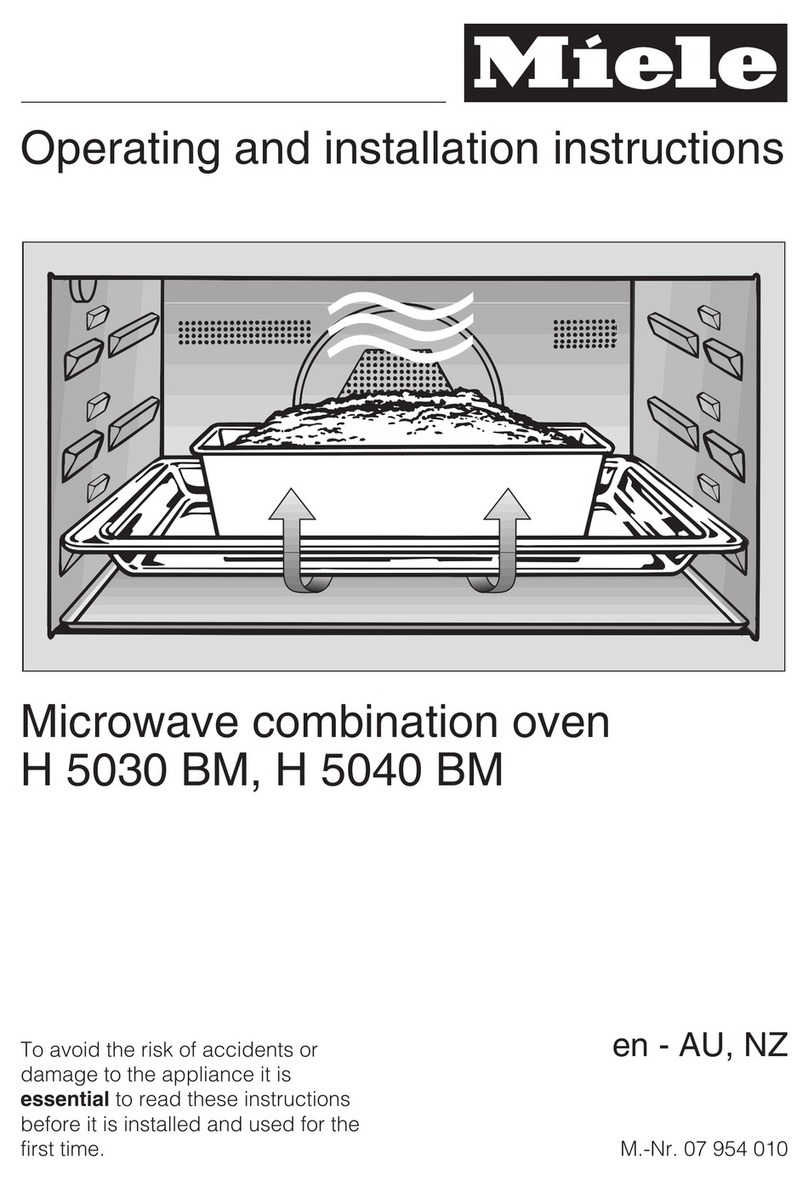 Miele H 5040 BM OPERATING AND INSTALLATION Manual